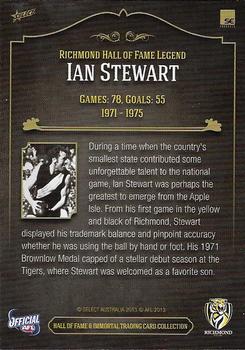 2013 Richmond Hall of Fame and Immortal Trading Card Collection #39 Ian Stewart Back